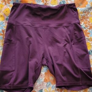 Women's Purple High-Waisted Shorts